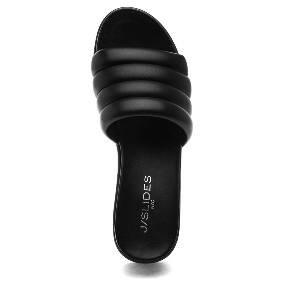 New J/Slides Quirky Wedge Sandal In Black - image 3